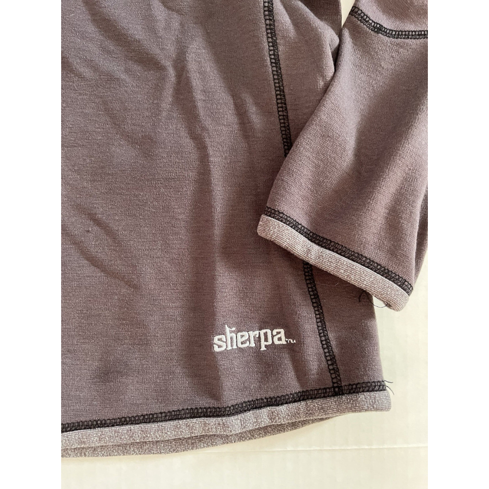 Sherpa Adventure Gear Gray Long Sleeve pullover 1/4 Zip Women’s XL Wool Blend